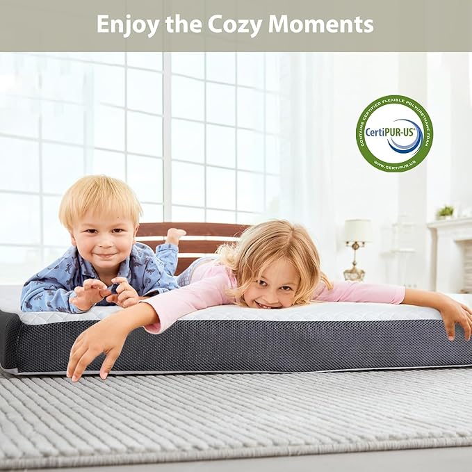 Tri Fold Memory Foam Foldable Mattress Queen, 3 inch Folding Mattress for Guest Sleep. Portable Trifold Mat with Removable Washable Cover, Floor Sleeping Mat for Adult and Kid