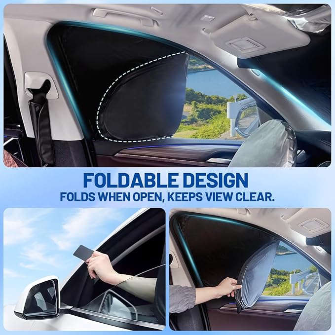 Car Window Shades for Ford Escape 2013-2019 Accessories - Full Set 8PCS Side Window Sunshades with Memory Frame & Blackout Fabric, Privacy UV Shield for Camping/Travel