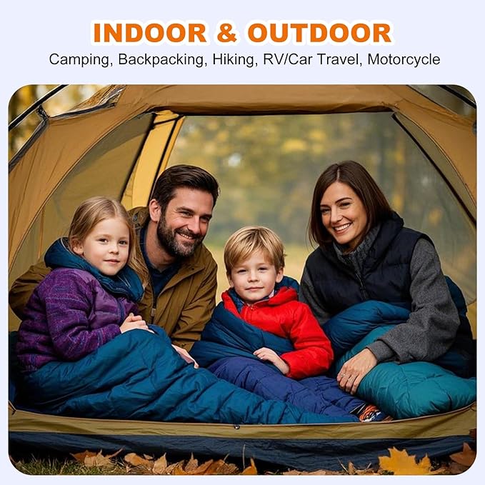 Sleeping Bags for Adults Cold Weather & Warm - Backpacking Camping Sleeping Bag for Kids 10-12, Girls, Boys - Lightweight Compact with Compression Sack