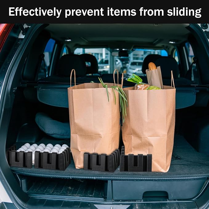 8 Pack Car Trunk Organizer Blocks for Back of SUV Multipurpose Car Storage Organizer Blocks Trunk Divider Available to Wool Carpet for Truck SUV Van Cargo