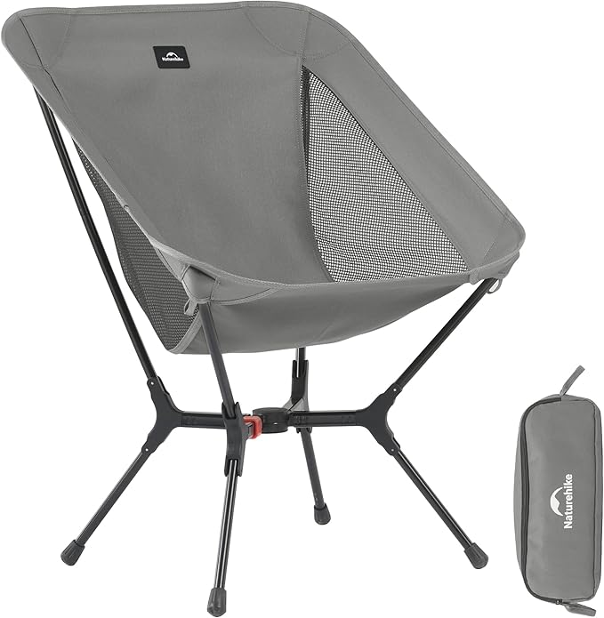 Naturehike YL01 Snap Camping Chair, 1 Second Setup Frame, 441lb Capacity Camp Chair, Portable & Lightweight Backpacking Chair