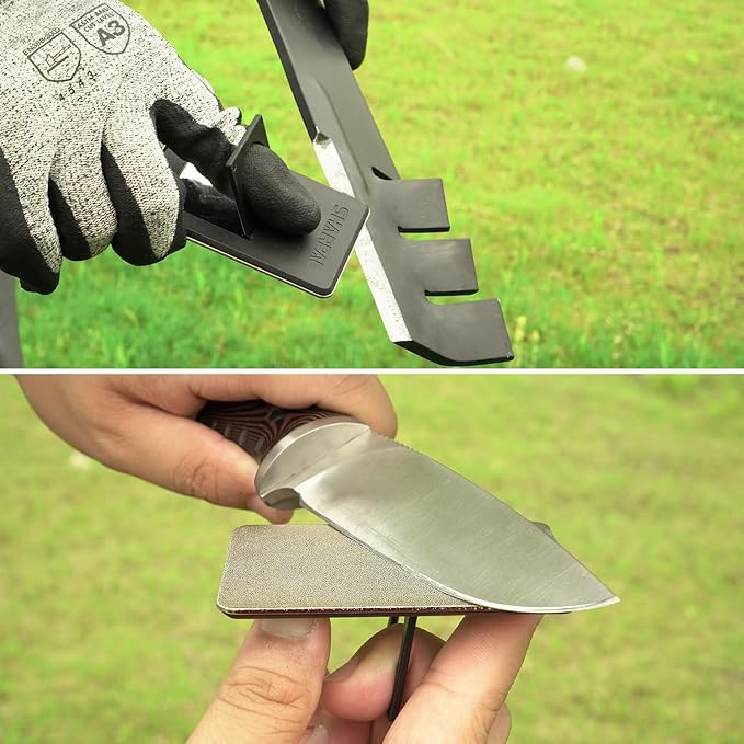 SHARPAL 116N Pocket Diamond Sharpening Card, Coarse(325)/Medium(600)/Fine(1200) Grit, Portable Multi-Tool Kit for Garden Tools, Survival Knives, Files & Blades, Christmas Gifts