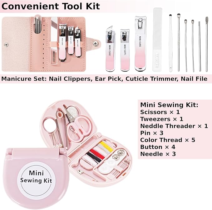 Wedding Day Emergency Kit for Bride, 39 Pc Essential Items for Brides Daily Use Women Wedding Gift, Travel Kit Personal Care Survival Set with Bride Makeup Bag - Wedding Emergency Kit Supplies