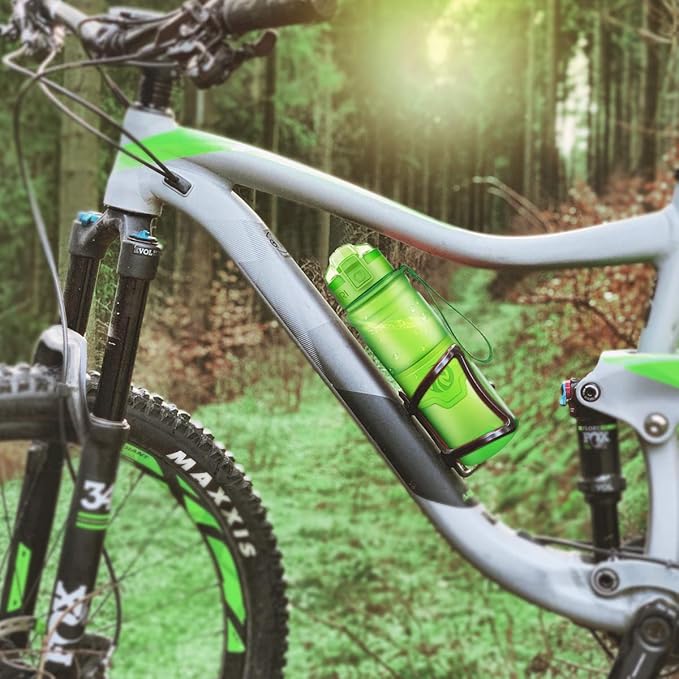 ZORRI Sports Water Bottle, 400/500/700ml/1L, BPA Free Leak Proof Tritan Lightweight Bottles for Outdoors,Camping,Cycling,Fitness,Gym,Yoga- Kids/Adults Drink Bottles with Filter, Lockable Pop Open Lid