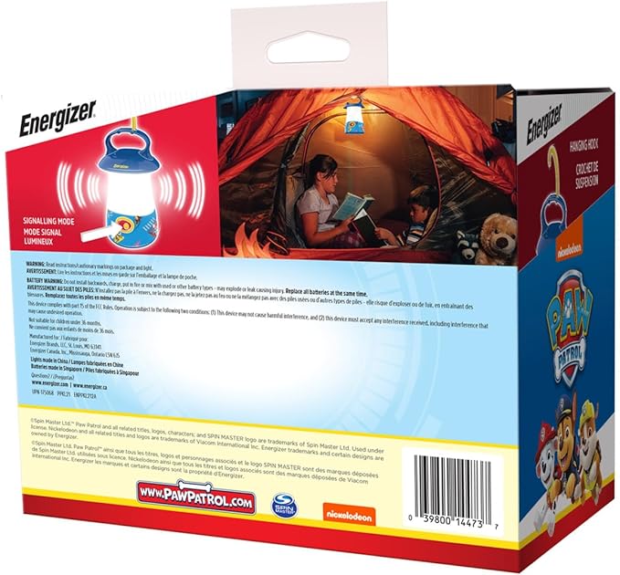 Energizer PAW Patrol Lanterns (2-Pack), Paw Patrol Toys for Boys and Girls, Great Lightweight LED Lantern for Kids (Batteries Included)