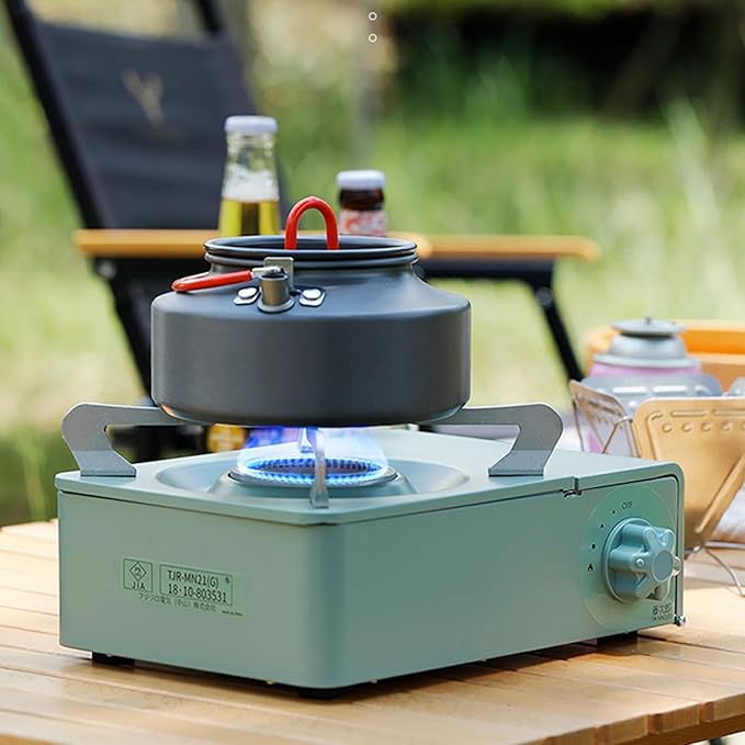 Portable Camping Stove, 2100W Picnic Mini Stove, Outdoor Camping Gas Stove, Fishing Stove with Carry Case, for RV, Camping and Hiking, Emergency Cooking Stove,Yellow