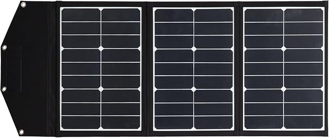 Westinghouse Portable 60W Solar Panel for Portable Power Stations, iPhone, iPad, Tablets, Laptop, with QC 3.0 USB and USB-C ports, DC Output, for Outdoors, Camping, RVs, and Travel,Black