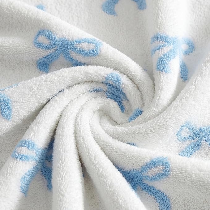 WRENSONGE Throw Blanket Bubble Bowknot Blue Soft Cozy Fluffy Warm Throw for Couch Sofa Bed Camping Picnic Travel Lightweight - 50"*60"