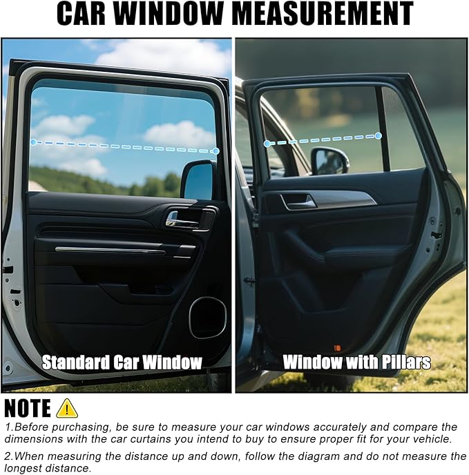 ZATOOTO Car Window Shades Car Window Shade for Baby Semi-Transparent Sun Blocker UV & Privacy Protection for Camping, Napping, and Relaxing Auto Covers 2 Pack,15.75 * 13.78 in