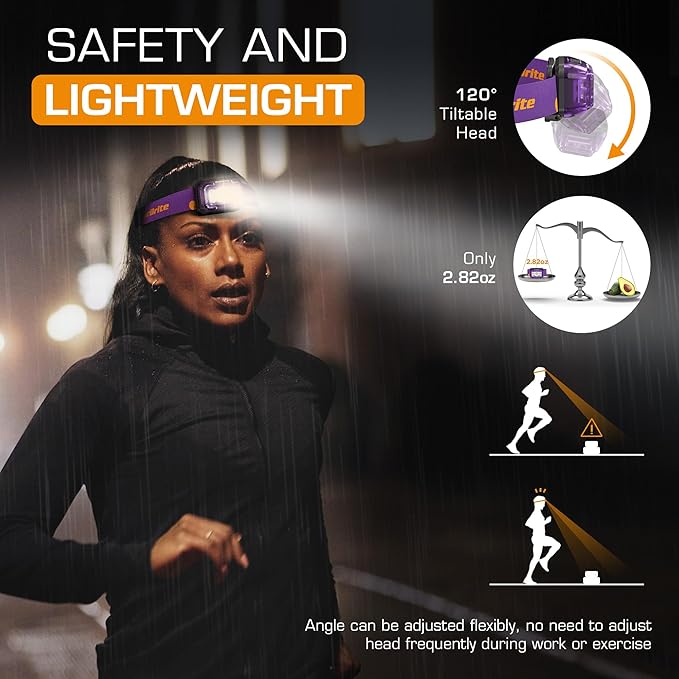EverBrite Rechargeable Headlamp, 2 Pack Kids & Adult Headlamp with White/Red/Green Light, Memory Function, 120° Adjustable, IP54 Waterproof Head Lamp for Camping, Running & Emergencies, Gift Choice