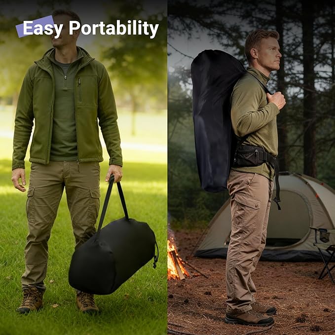Byliable Double Camping Chair Outdoor 2-Seater Oversized 2 Person Portable Folding Lawn Chair with Cup Holders & Mesh Storage Pocket for Picnic, Camping, Beach, Sports, Hiking