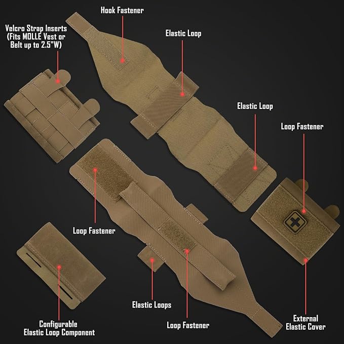 LIVANS Molle IFAK Micro Trauma Pouch, Tactical First Aid Belt IFAK Bag Medical EMT Emergency Survival Med Pouch Small EDC Portable Pack with Tourniquet Hammock for Duty Belt Vest Hunting