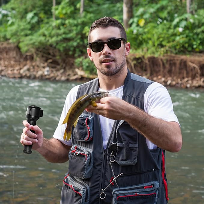 2.0 Backpacker Survival Fishing Kit, Emergency Lightweight Fishing System for Travel, Hiking, Camping (Black)