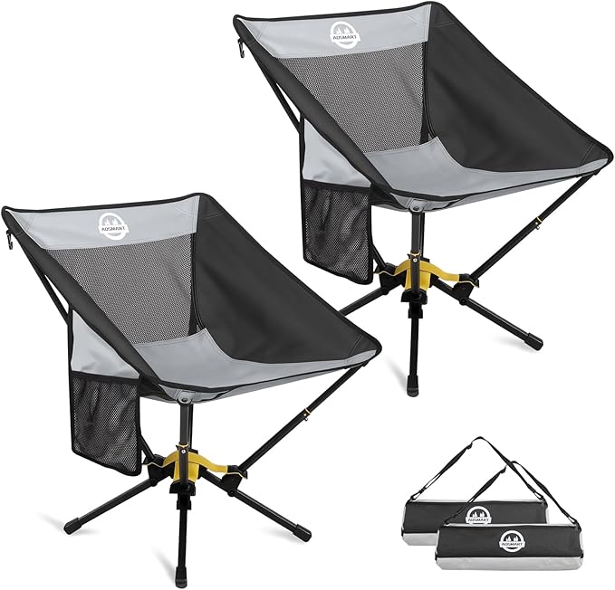 ADSMART Portable Camping Chair Lightweight Folding Chair for Camping - Outdoor Chair Supports 300 Lbs - Camp Chair Outdoor Adventures
