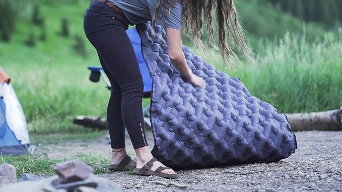 Hammaka Pammock Sleeping Pad That Converts Into an Inflatable Hammock - Great for Camping, Backpacking, Hiking - Airpad, Carry Bag, Repair Kit - Compact & Lightweight Air Mattress