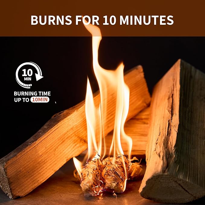 KACHUAN BEAR Fire Starter - Natural Fire Starters for Fireplace, Campfires, Chimney, BBQ, Fire Pit & Wood Fireplace - Odorless Pine Firestarter, Charcoal Starter for Grill (60pcs)