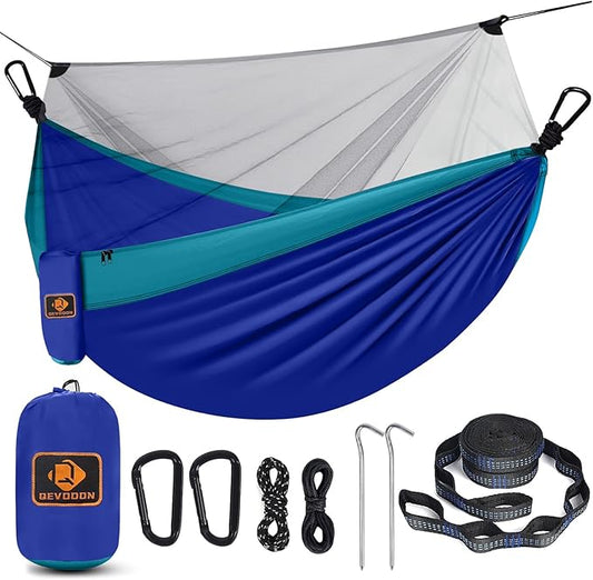 Hammock for Kids, Camping Hammock with Mosquito Net, Lightweight Nylon Portable Hammock with 10ft Tree Straps,Children Hammocks for Travel Hiking Backpacking Beach Patio