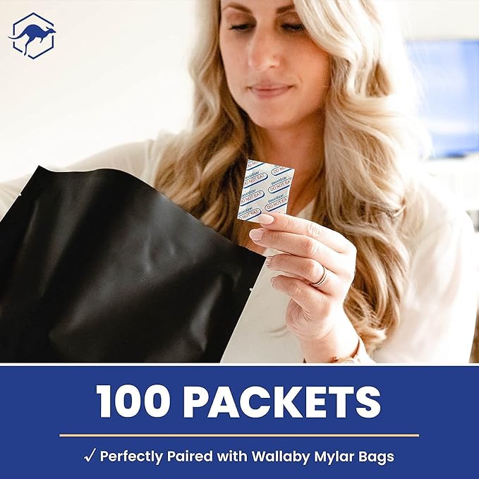 Wallaby 300cc Oxygen Absorbers - 100 Count (10x Packs of 10) + 2500cc Oxygen Absorbers - 20 Count (Individually Sealed) - for Long Term Food Storage & Survival