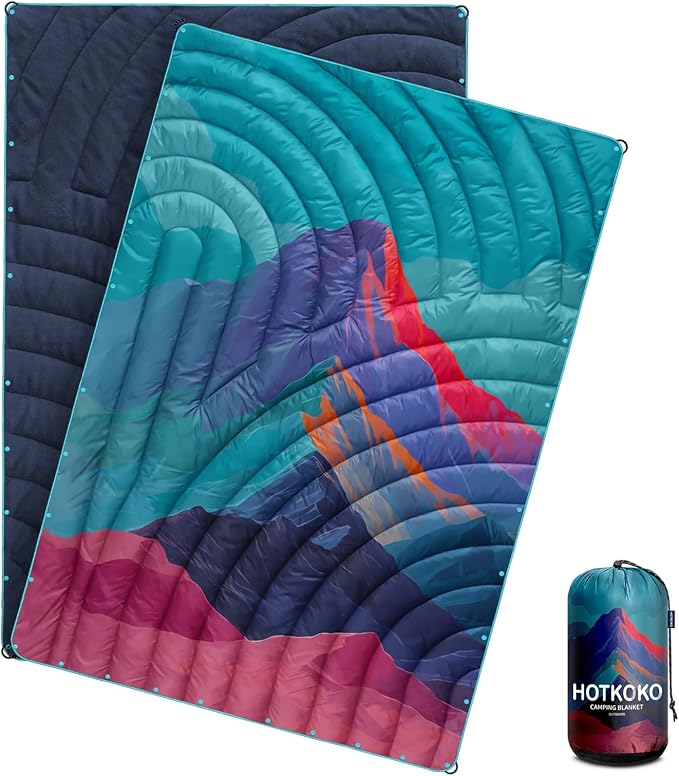 Camping Blanket,Puffy Blanket Lightweight Packable Camping Blanket Outdoor Blanket for Camping,Traveling, Stadium, Hiking, Picnics