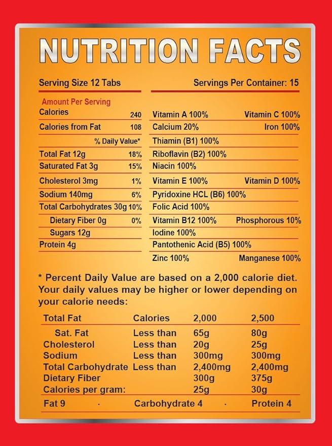 Emergency Food Supply - 10 Days Survival Food for Emergency Situation - Gluten Free and Non-GMO 25 Years Shelf Life (120 tabs - Chocolate)