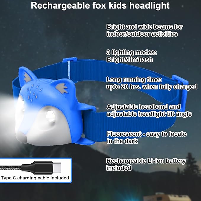 Kids Camping Essentials – LED Kids Lantern and Rechargeable Kids Headlamp Set | Multiple Purposes Kids Nightlight/Flashlight Toys –Holiday, Halloween N Birthday Gifts for Toddlers