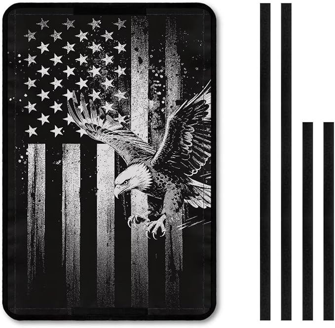 American Flag Eagle Pattern Rv Door Window Shade Cover Privacy Screen Door Curtains for Rv Door Window, Camper Window Shades for Travel Trailer Motor Home