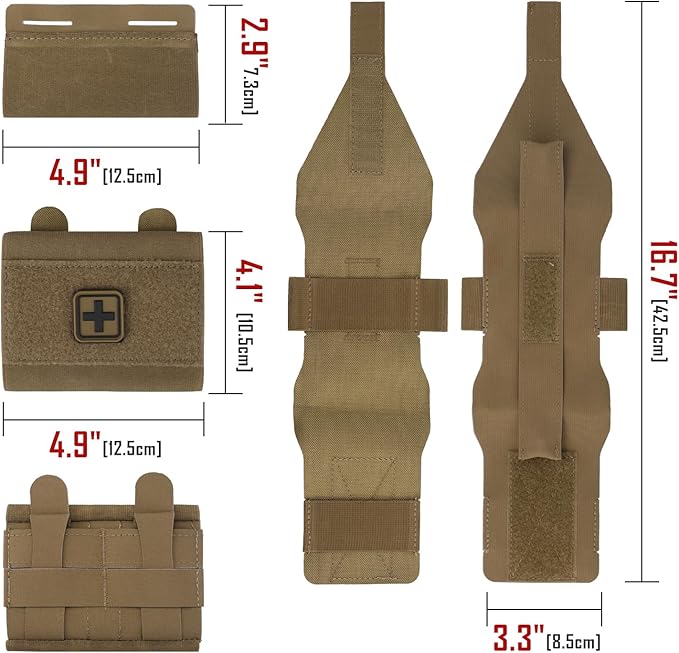 LIVANS Molle IFAK Micro Trauma Pouch, Tactical First Aid Belt IFAK Bag Medical EMT Emergency Survival Med Pouch Small EDC Portable Pack with Tourniquet Hammock for Duty Belt Vest Hunting