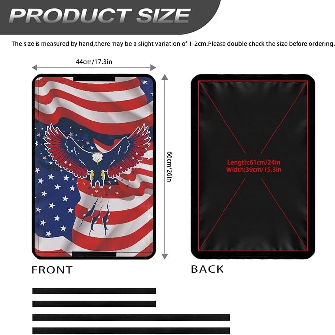 RV Door Window Shade, Flag Eagle Pattern Universal Camper Trailer Blackout Window Cover, UV Rays Protection, Side Door Window Shade Cover, RV Accessories for Outside