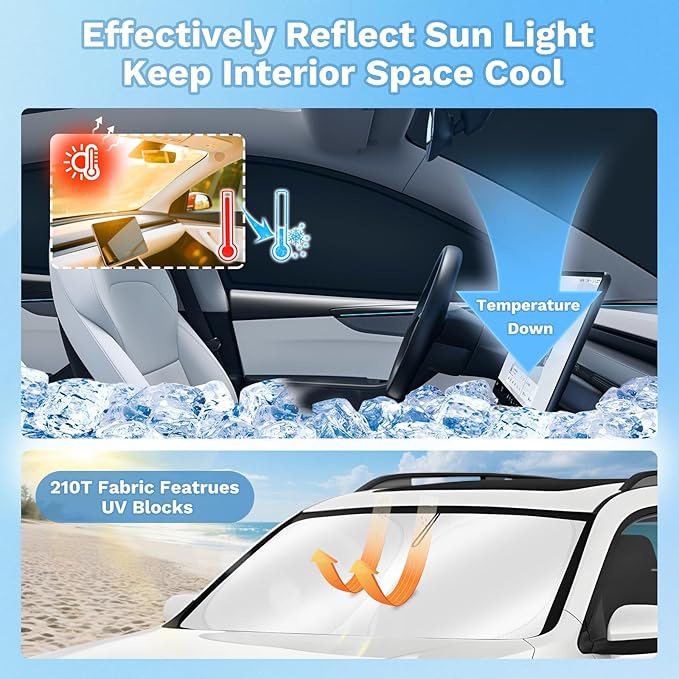 KUST Car Window Shades for Toyota Tundra 2022-2025 2026 Windshield Sun Shade Side Window Cover UV Block Privacy Protection Tundra Accessories for Camping Blackout Rear Back Full Set 6PCS
