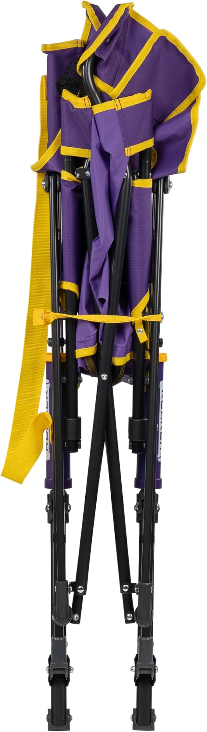 GCI Outdoor Comfort Pro Rocker Camping Chair | Portable Folding Rocking Chair with Durable Armrests & Drink Holder | Official Collegiate Licensed Sideline Sports Chair | LSU Tigers