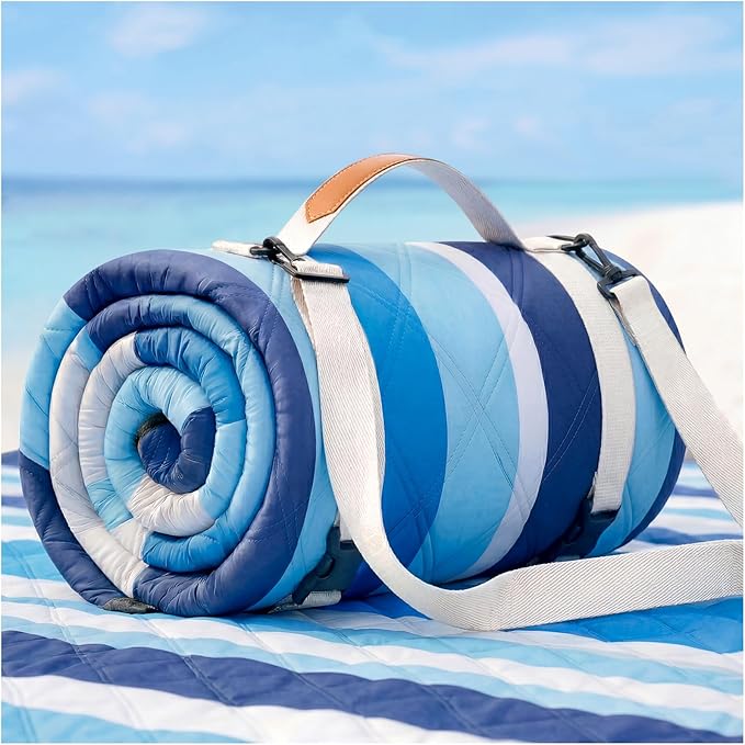 Waterproof Beach Blanket Picnic Outdoor Mat Extra Large Women Men Family Summer Vacation Essentials Lake Day Must Haves Travel Accessories Supplies Camp Gear Stuff Necessities Items Gadget Needs Gift