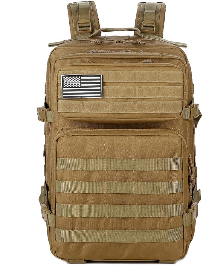 QT&QY 45L Military Tactical Backpacks Molle Army Assault Pack 3 Day Bug Out Bag Hiking Treeking Rucksack…