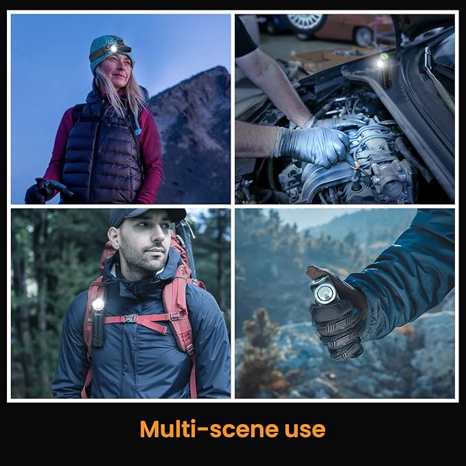 sofirn HS40 Rechargeable Headlamp 2000 Lumens, Super Bright Headlamp Flashlight with 6500k SST40 LED, IPX8 Water Resistance, Magnetic Tail Cap, Small Head Lamps to wear for Adult Camping Hking