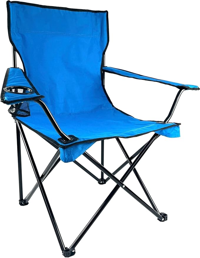 Folding Portable Outdoor Camping Chair[Large] (Blue)