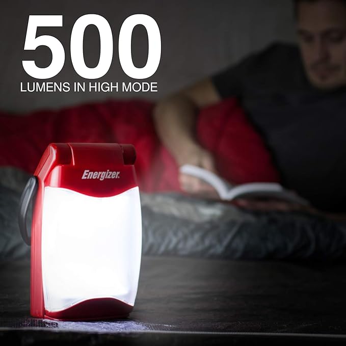 Energizer Folding LED Camping Lantern, IPX4 Water Resistant Lanterns for Camping, Fishing, Outdoors, Power Outage, Compact and Portable Tent Lights