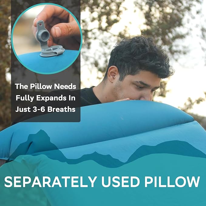 Clostnature Self Inflating Sleeping Pad for Camping - 1.5/2/3 inch Camping Pad, Lightweight Inflatable Sleeping Mat for Backpacking, Compact Ultralight Foam Air Mattress for Tent, Hammock