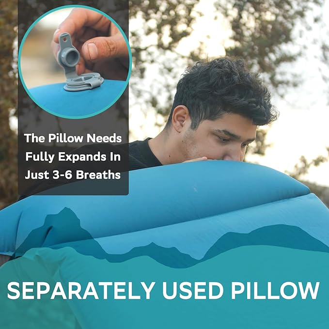 Clostnature Self Inflating Sleeping Pad for Camping - 1.5/2/3 inch Camping Pad, Lightweight Inflatable Sleeping Mat for Backpacking, Compact Ultralight Foam Air Mattress for Tent, Hammock