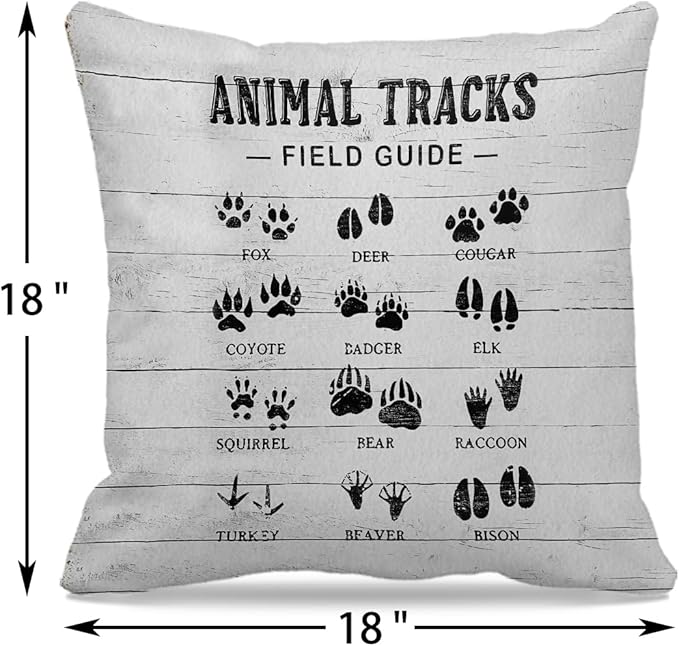 Cabin Decor Pillow Covers 18x18 Set of 4,Cabin Throw Pillows,Log Cabin Decor,Wild Animal Deer Farmhouse Rustic Pillow Covers,Camping Pillow,Camping Decor,Nursery Decor