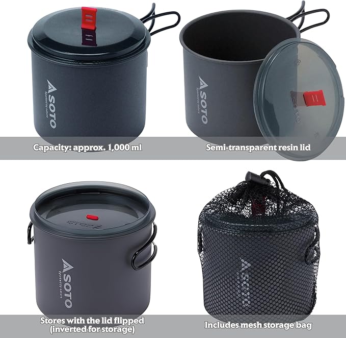 SOTO Amicus Stove with or without Igniter Camping Stove - Superior Under Windy Conditions, Shock Resistant, and Low-cost With High-end Performance Stove