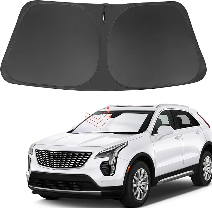 YYCKE Windshield Sun Shade Accessories Compatible with 2019-2024 2025 XT4 for Chevrolet Foldable Sunshade Sun Visor Blocks UV