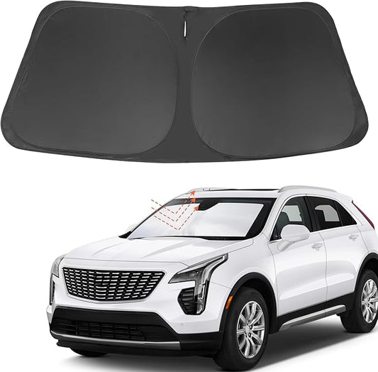 YYCKE Windshield Sun Shade Accessories Compatible with 2019-2024 2025 XT4 for Chevrolet Foldable Sunshade Sun Visor Blocks UV