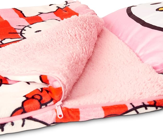 Silk Touch Sherpa Slumber Bag for Boys and Girls, Sleeping Bag with Zipper, 27 x 56 inches