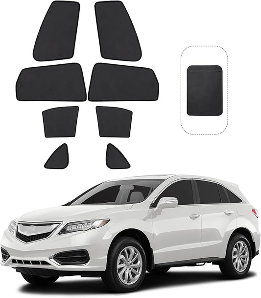 Front Side Half Window Shade Foldable Custom Fit for 2013-2018 Acura RDX Car Window Shades for Side Window Sun Shade UV Protection Heat Insulation for Camping Sleeping 6PCS