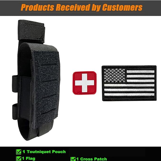 Upgrade 1000D Laser Cut Molle Tourniquet Holder, Heavy Duty Tactical Molle Tourniquet Pouch Holder