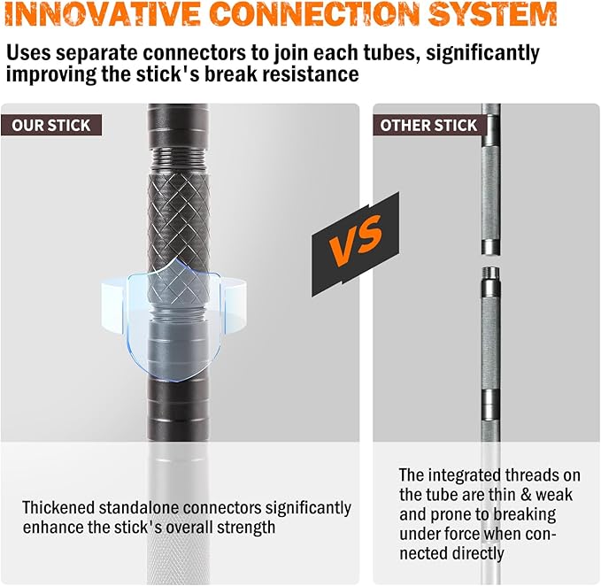 Tactical Walking Stick, Survival Hiking Stick Walking Staff, Lightweight Tactical Cane Gear, Aluminum Trekking Pole for Outdoor Adventures, Gifts for Outdoorsy Men