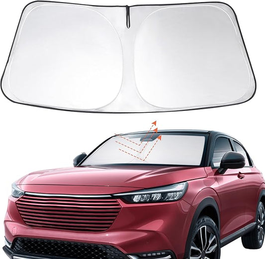 Windshield Sun Shade Custom Fit 2023 2024 2025 2026 Honda HR-V HRV Accessories Foldable Sunshade Window Cover Protect Car from Sun Rays & Heat Damage Keep Car Cooler