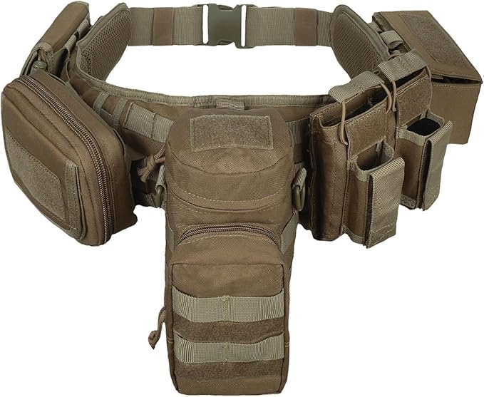 YAKEDA Tactical Battle Belt Duty Belt Law Enforcement Utility Belt Police Belt Set 5 PCS
