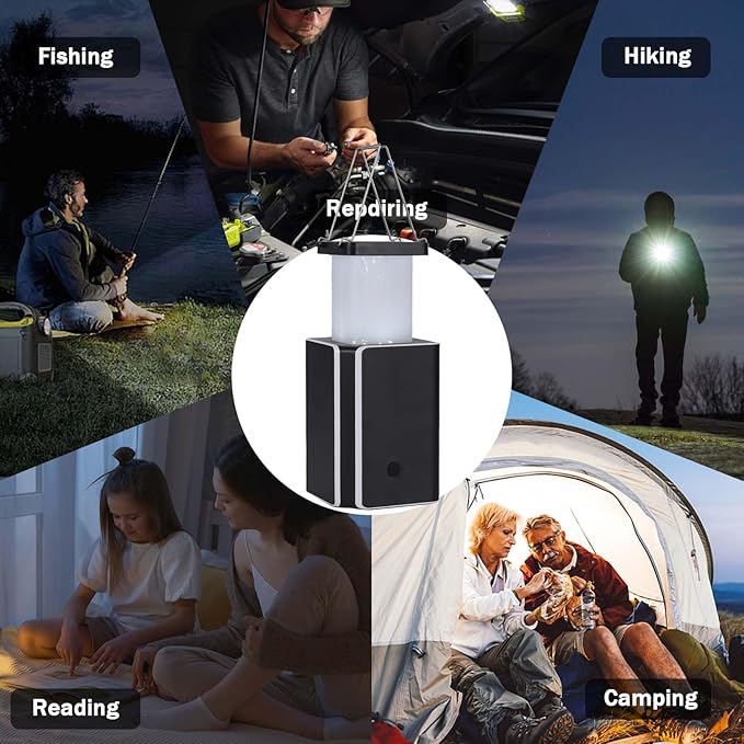 Solar LED Rechargeable Emergency Camping Lantern,White Solar Rechargeable,Rechargeable Type C,Emergency Lights Hand-Crank Power Generation,Phone Power Supply Function,flashlights
