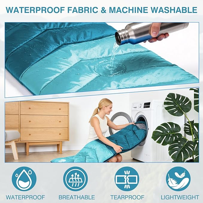 Sleeping Bag 4 Seasons Adults & Kids for Camping Hiking Trips Warm Cool Weather,Lightweight and Waterproof with Compression Bag,Indoors Outdoors Activities