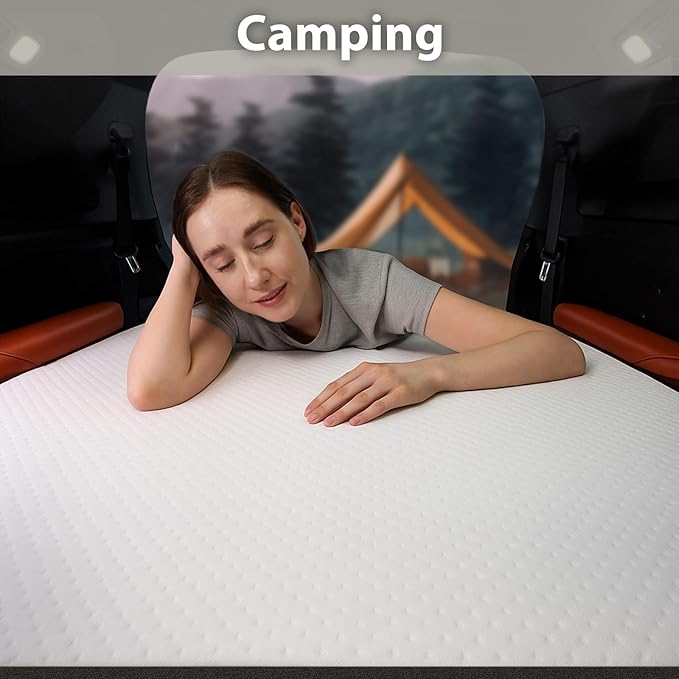 Tri Fold Memory Foam Foldable Mattress Twin XL, 3 inch Folding Mattress for Guest Sleep. Portable Trifold Mat with Removable Washable Cover, Floor Sleeping Mat for Adult and Kid